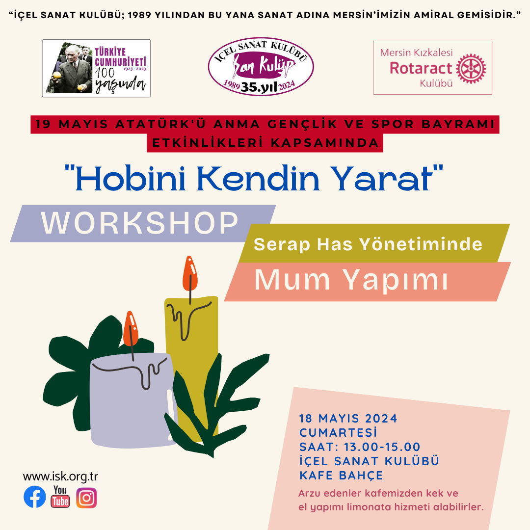 Hobini Kendin Yarat (Mum Atölyesi)